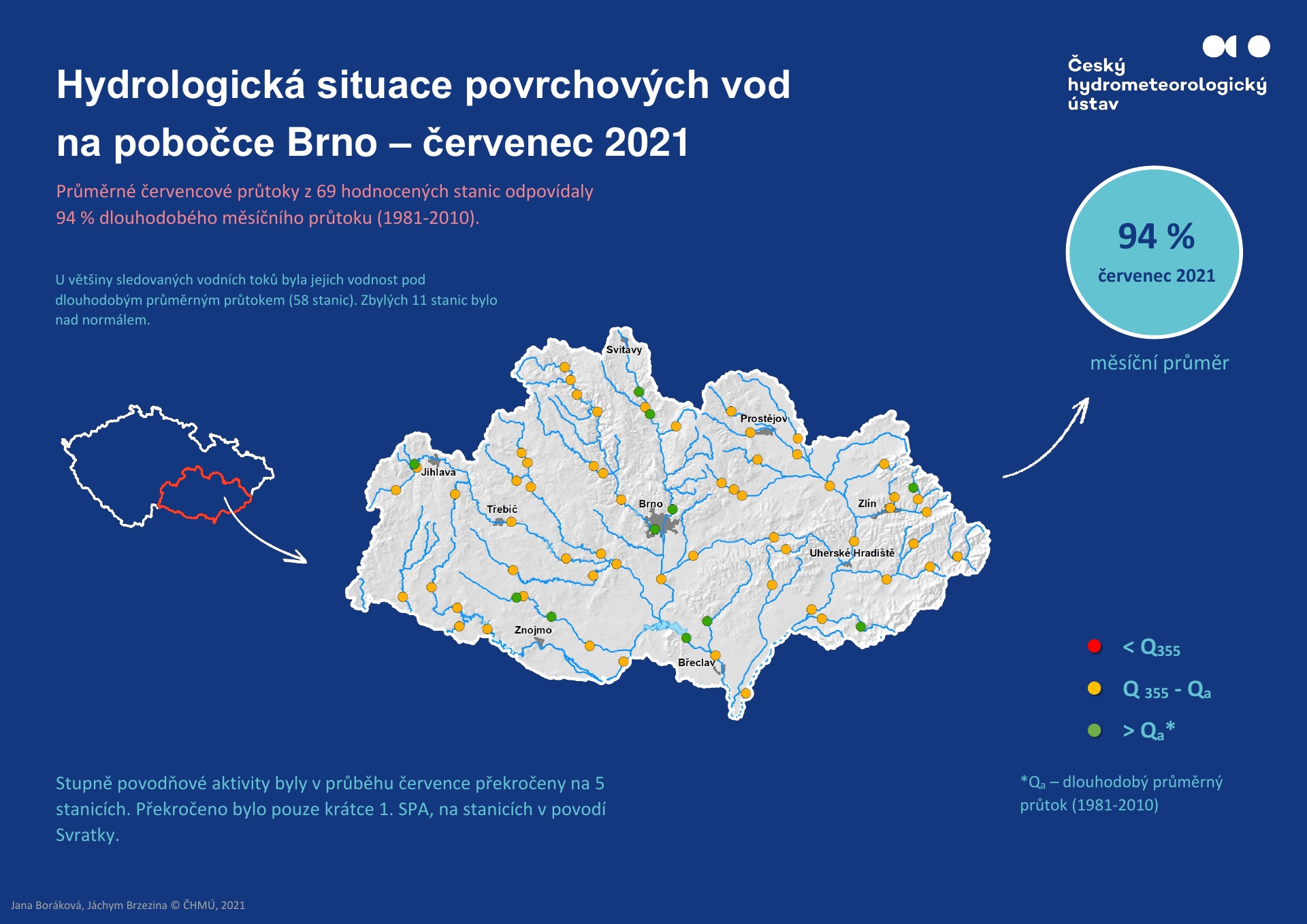 Hydrologická situace povrchových vod na pobočce Brno – červenec 20211 min čtení