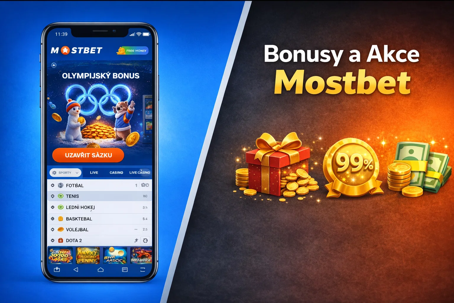 Bonusy a Akce Mostbet